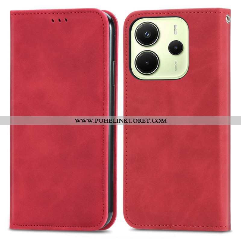 Nahkakotelo Xiaomi Redmi Note 14 4g Mokkanahkaefekti