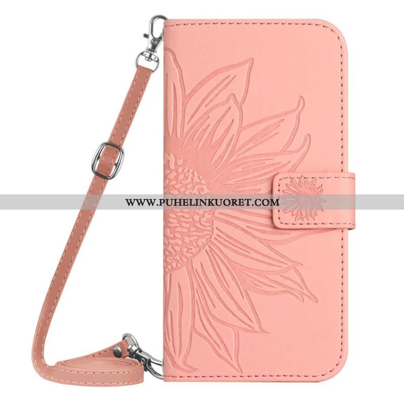 Kotelot Xiaomi Redmi Note 14 4g Auringonkukkakuvio Olkahihnalla