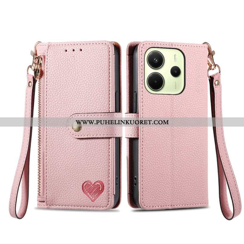 Kotelot Xiaomi Redmi Note 14 4g Sydänkuvioinen Lompakko