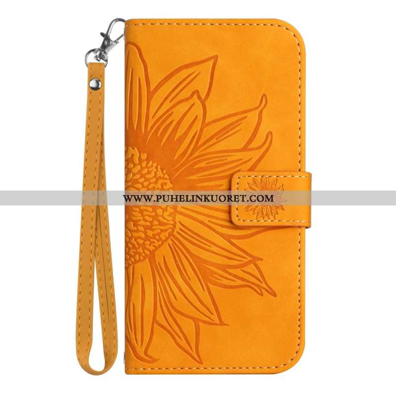 Kotelot Xiaomi Redmi Note 14 4g Auringonkukkakuvio Hihnalla Suojakuori