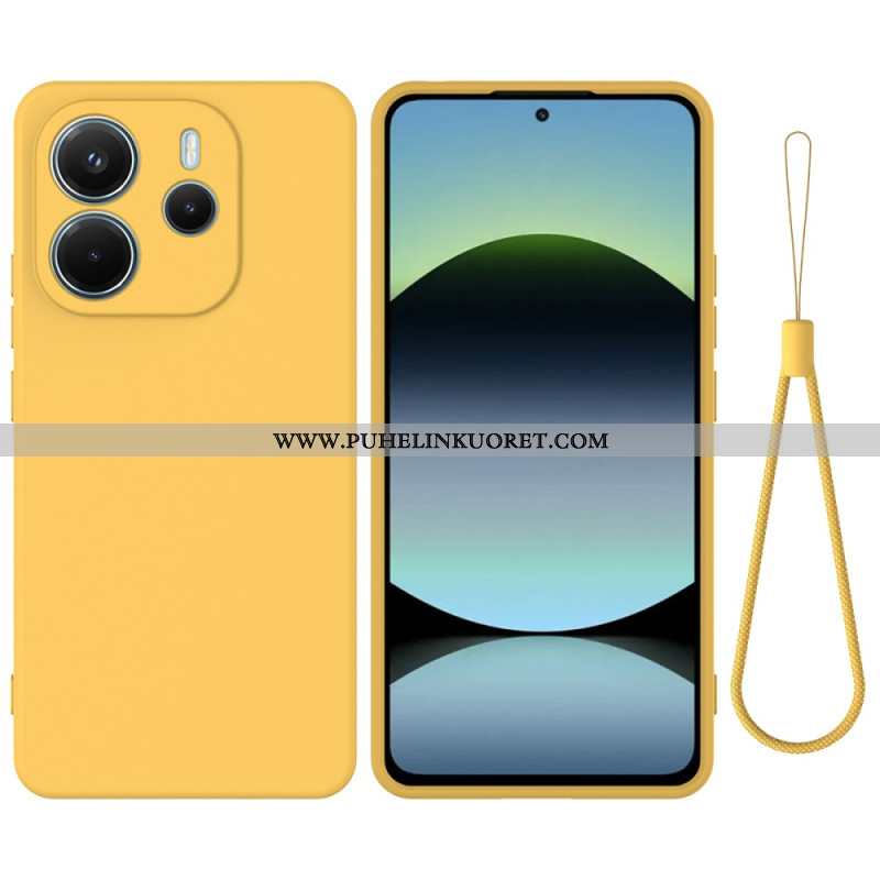 Kuori Xiaomi Redmi Note 14 4g Nestemäinen Silikoni Hihnalla