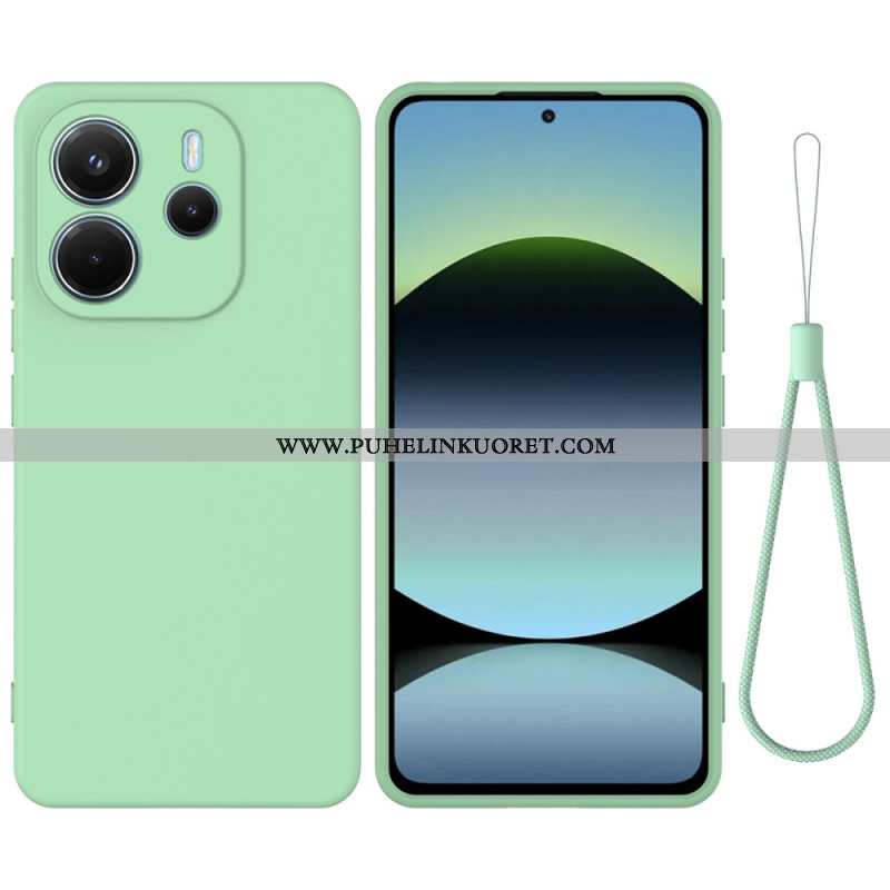 Kuori Xiaomi Redmi Note 14 4g Nestemäinen Silikoni Hihnalla