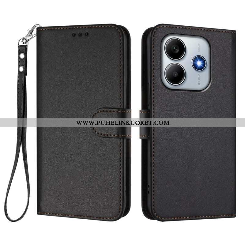 Kotelot Xiaomi Redmi Note 14 5g Yksivärinen Ja Nauhallinen