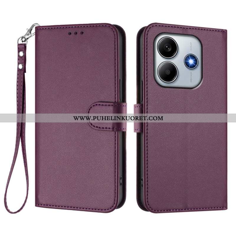 Kotelot Xiaomi Redmi Note 14 5g Yksivärinen Ja Nauhallinen