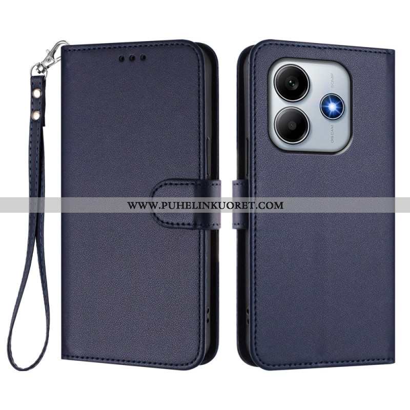 Kotelot Xiaomi Redmi Note 14 5g Yksivärinen Ja Nauhallinen