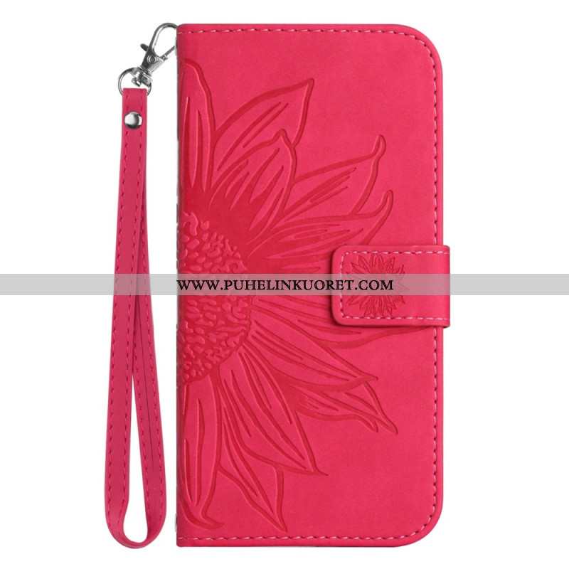 Kotelot Xiaomi Redmi Note 14 5g Puhelinkuoret Auringonkukkakuvio Ja Hihna