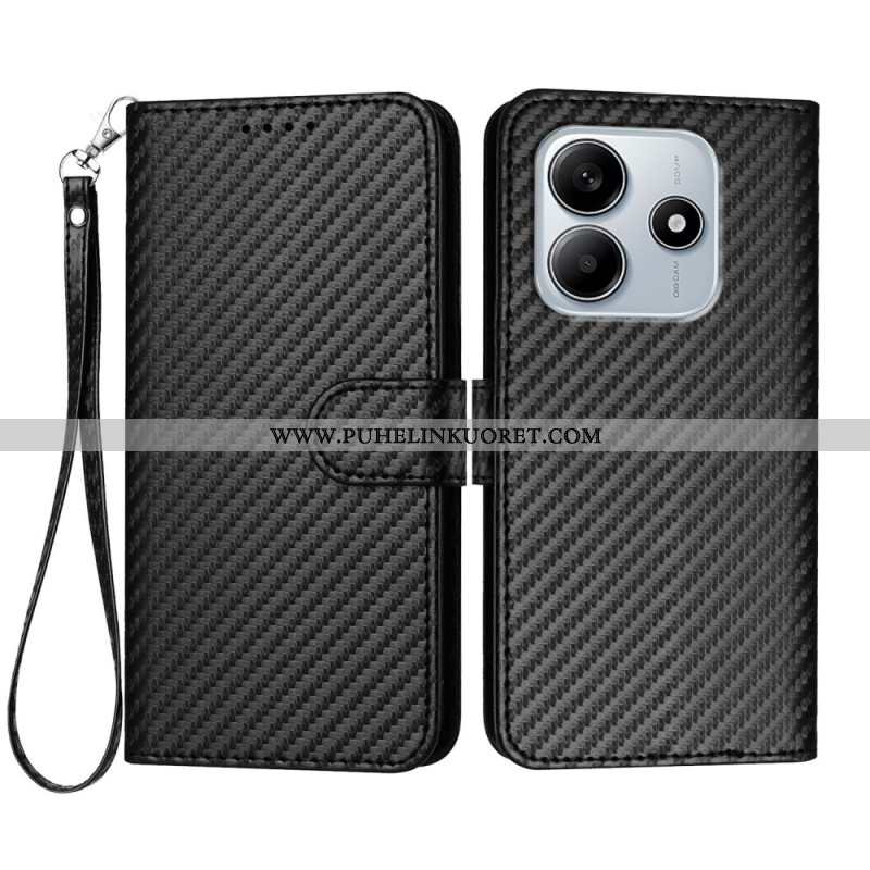 Nahkakotelo Xiaomi Redmi Note 14 5g Hiilikuitu