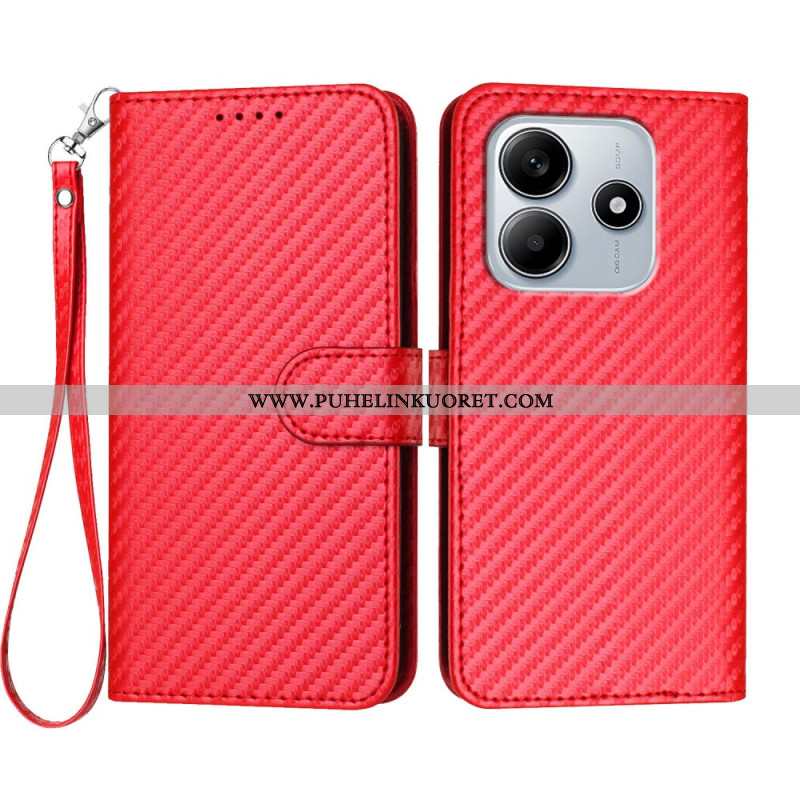 Nahkakotelo Xiaomi Redmi Note 14 5g Hiilikuitu