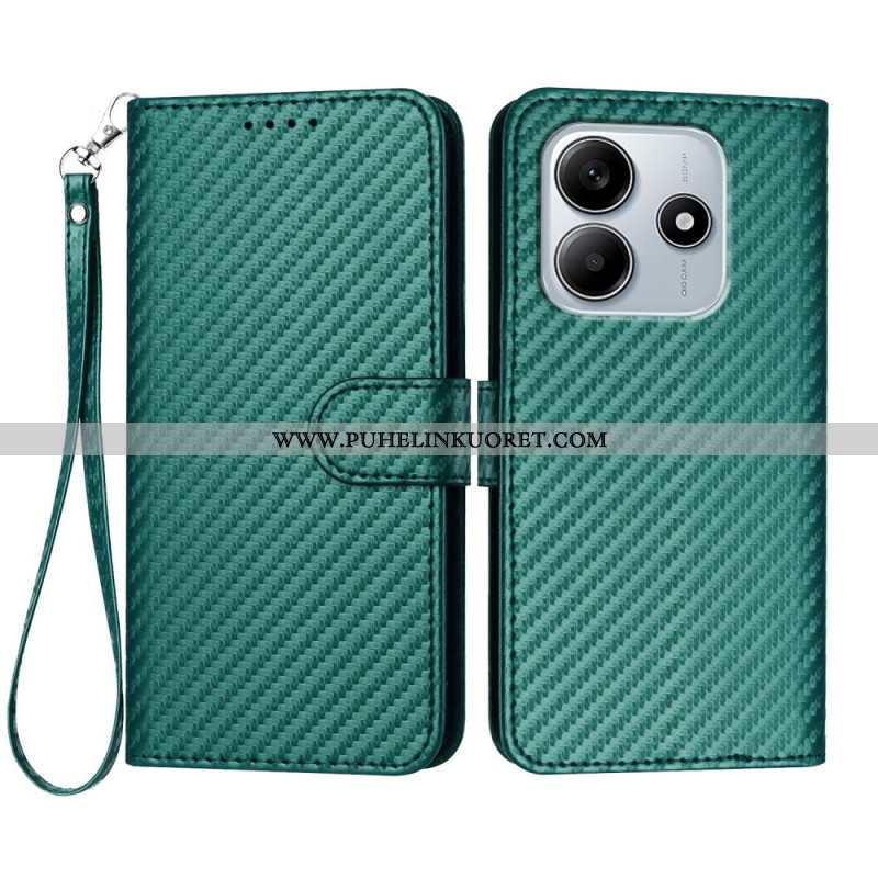 Nahkakotelo Xiaomi Redmi Note 14 5g Hiilikuitu