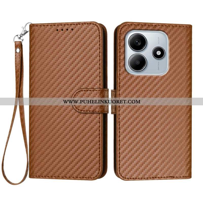 Nahkakotelo Xiaomi Redmi Note 14 5g Hiilikuitu