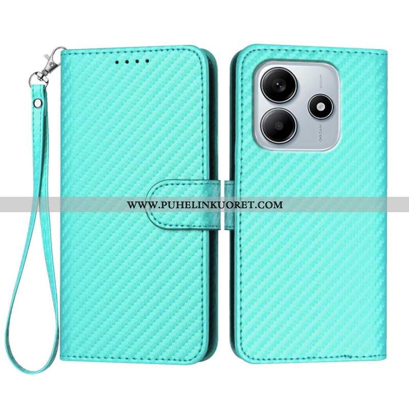 Nahkakotelo Xiaomi Redmi Note 14 5g Hiilikuitu