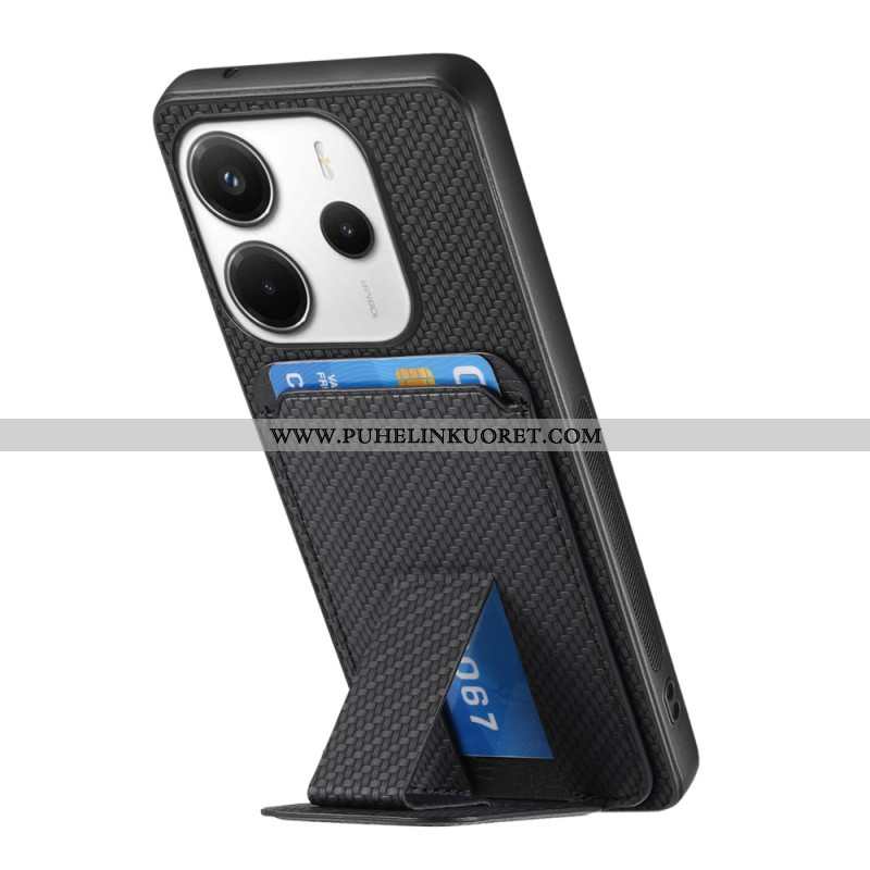 Puhelinkuoret Xiaomi Redmi Note 14 5g Hiilikuitukuvioinen Korttikotelo