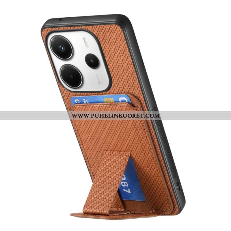 Puhelinkuoret Xiaomi Redmi Note 14 5g Hiilikuitukuvioinen Korttikotelo