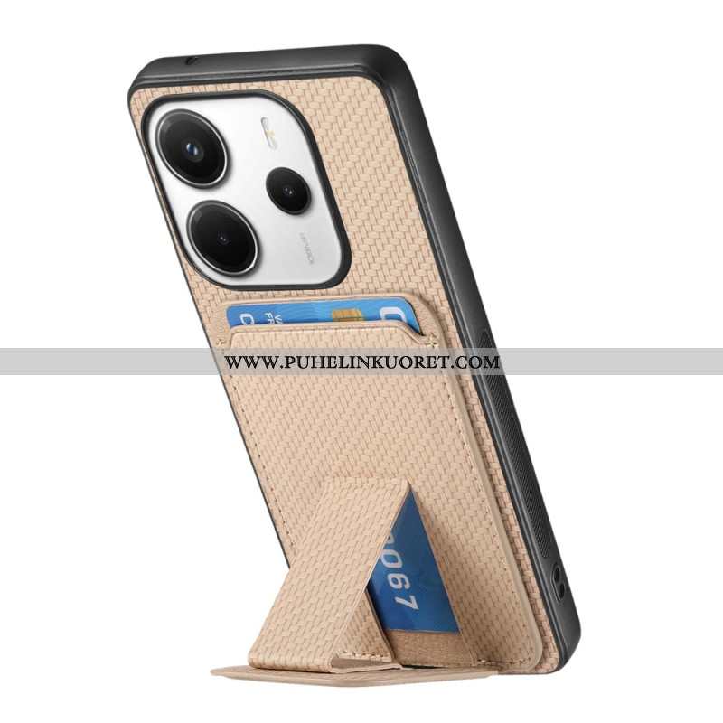 Puhelinkuoret Xiaomi Redmi Note 14 5g Hiilikuitukuvioinen Korttikotelo