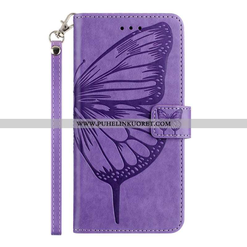 Kotelot Xiaomi Redmi Note 14 5g Puhelinkuoret Perhoskuvio Ja Hihna