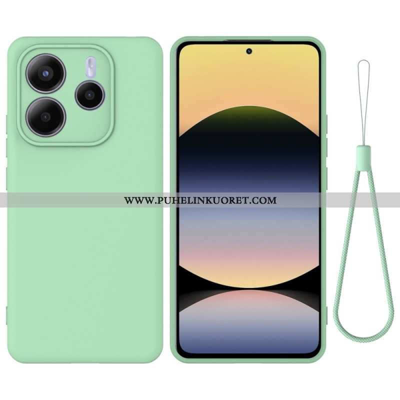 Kuori Xiaomi Redmi Note 14 5g Nestemäinen Silikoni Ja Nauhallinen