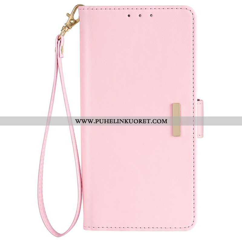 Kotelot Xiaomi Redmi Note 14 5g Rfid-suojausteknologialla Ja Kultaisella Soljella