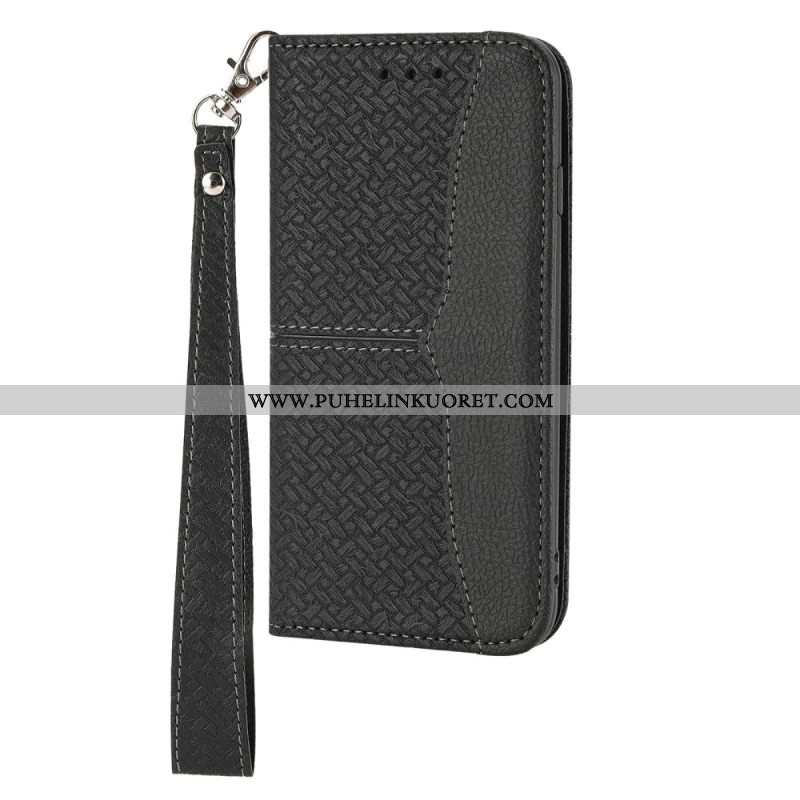 Kotelot Xiaomi Redmi Note 14 5g Puhelinkuoret Kudottu Tekstuuri Hihnalla