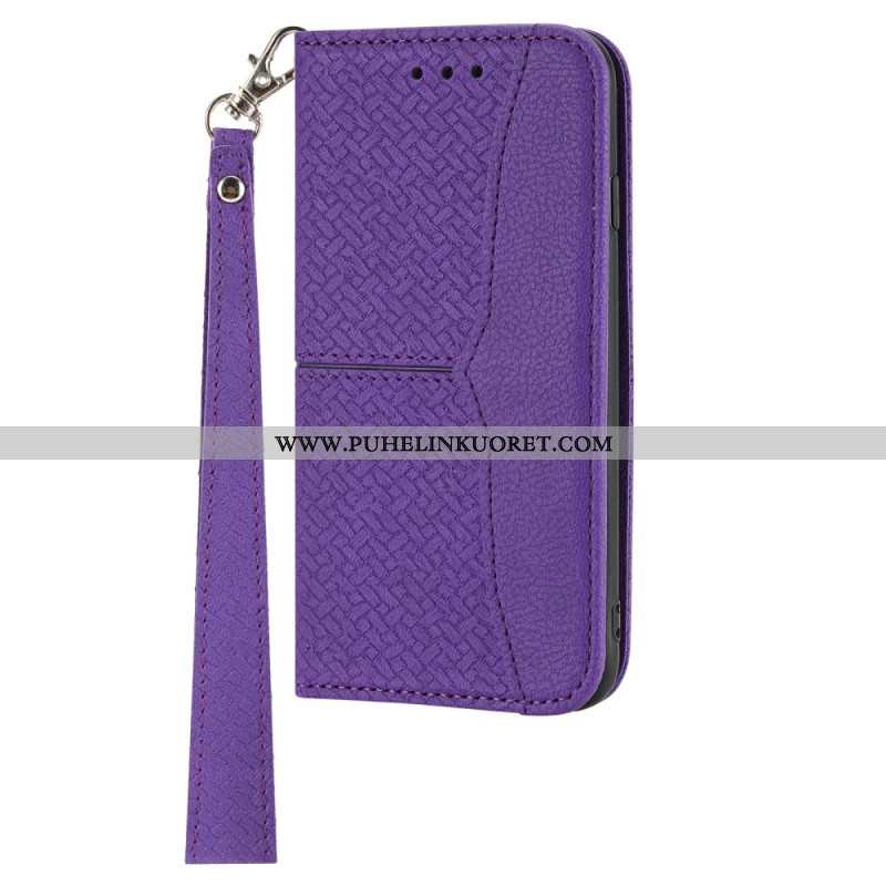 Kotelot Xiaomi Redmi Note 14 5g Puhelinkuoret Kudottu Tekstuuri Hihnalla