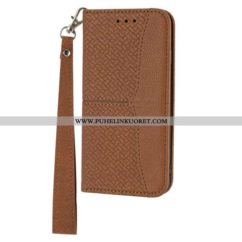 Kotelot Xiaomi Redmi Note 14 5g Puhelinkuoret Kudottu Tekstuuri Hihnalla