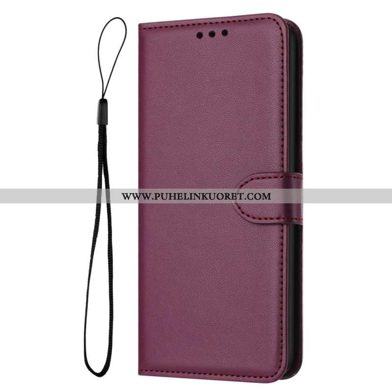 Kotelot Xiaomi Redmi Note 14 5g Klassinen Keinonahka Hihnalla