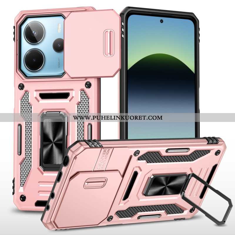 Kuori Xiaomi Redmi Note 14 5g Erittäin Kestävä Jalustalla Ja Linssinsuojalla