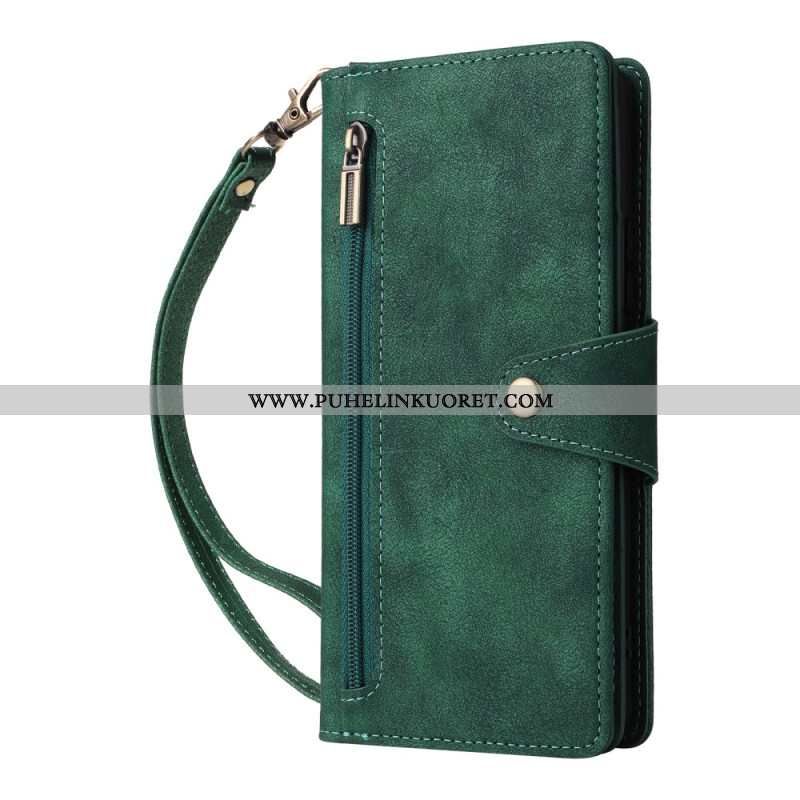 Kotelot Xiaomi Redmi Note 14 Pro 4g Vetoketjullinen Lompakko Hihnalla Suojakuori