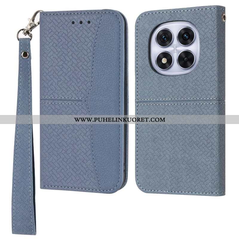 Kotelot Xiaomi Redmi Note 14 Pro 4g Kudottu Tekstuuri Hihnalla