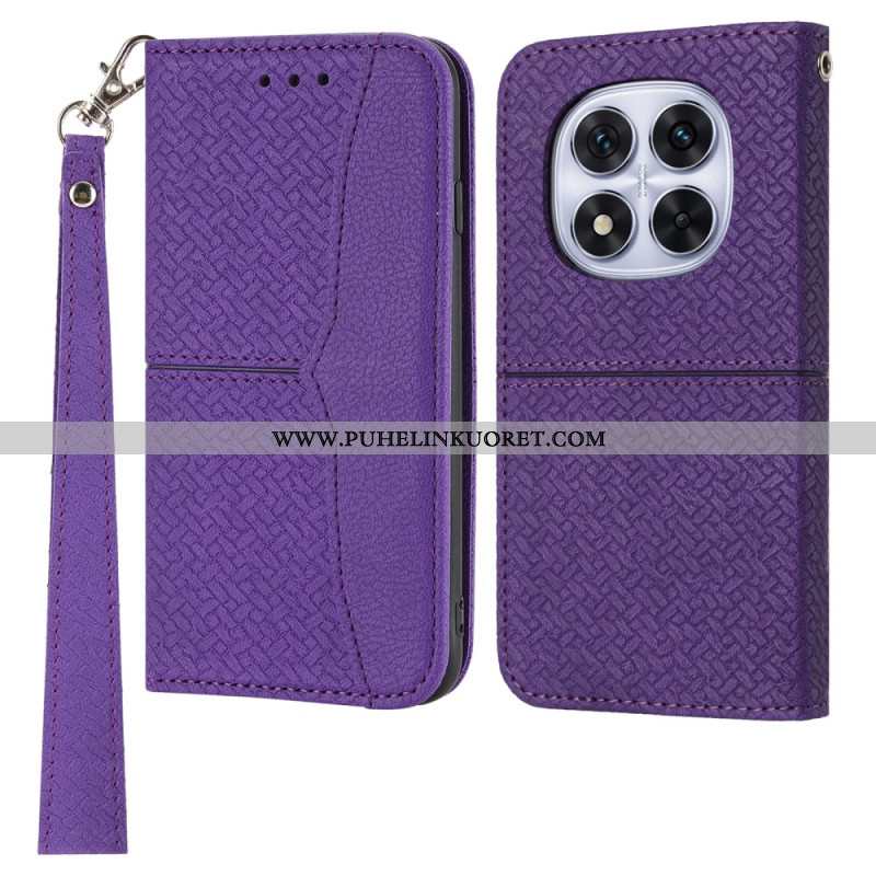 Kotelot Xiaomi Redmi Note 14 Pro 4g Kudottu Tekstuuri Hihnalla