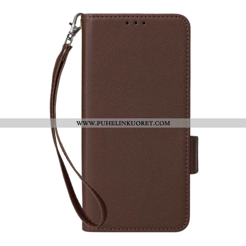 Kotelot Xiaomi Redmi Note 14 Pro 4g Litsikuvioinen Tekonahkahihna