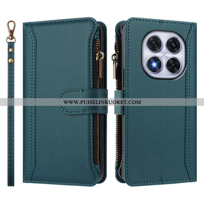 Kotelot Xiaomi Redmi Note 14 Pro 4g 9 Korttipaikan Lompakko Ja Nauha