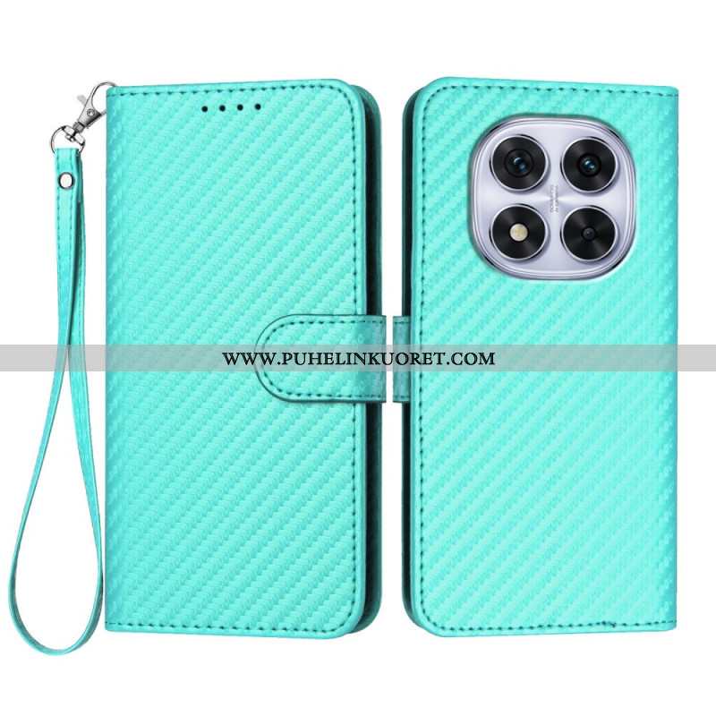 Kotelot Xiaomi Redmi Note 14 Pro 4g Hiilikuitukuvioinen Hihnalla