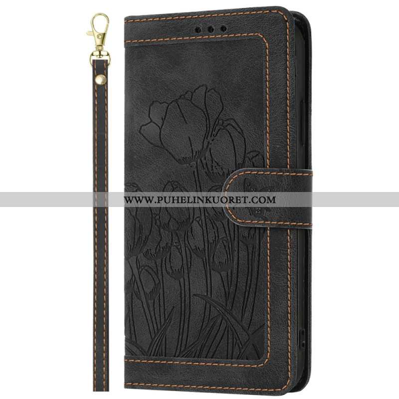 Kotelot Xiaomi Redmi Note 14 Pro 4g Kukkakuvio Hihnalla