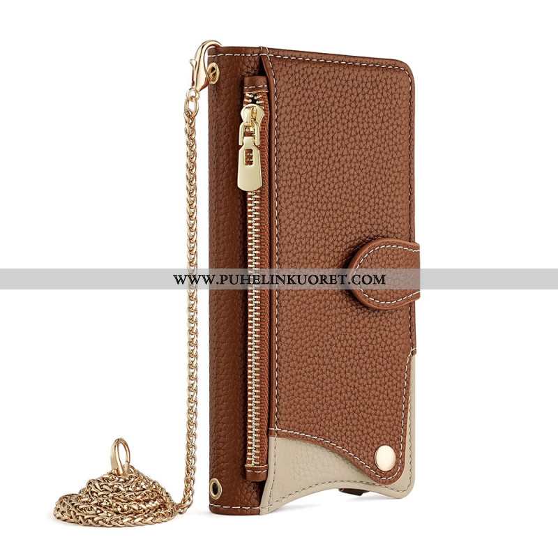 Kotelot Xiaomi Redmi Note 14 Pro 4g Puhelinkuoret Kaksivärinen Lompakko Ketjulla