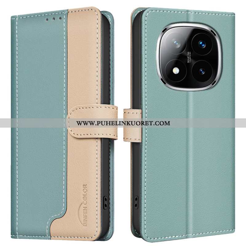 Lederhüllen Xiaomi Redmi Note 14 Pro 5g Handyhülle Binfen Color Zweifarbig