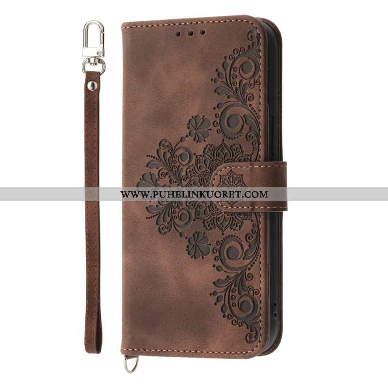 Kotelot Xiaomi Redmi Note 14 Pro 5g Pitsikuvio Hihnalla Ja Olkahihnalla