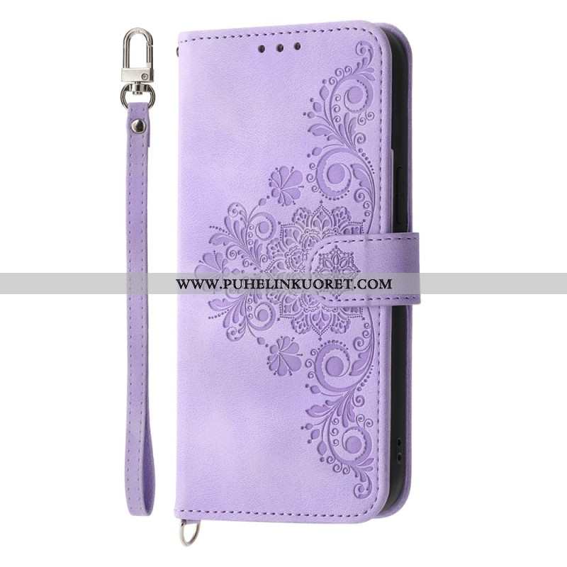 Kotelot Xiaomi Redmi Note 14 Pro 5g Pitsikuvio Hihnalla Ja Olkahihnalla