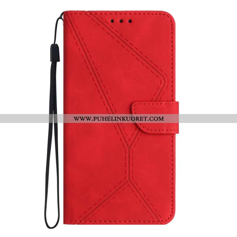 Kotelot Xiaomi Redmi Note 14 Pro 5g Viivoja Ja Katkoviivoja Ja Hihna