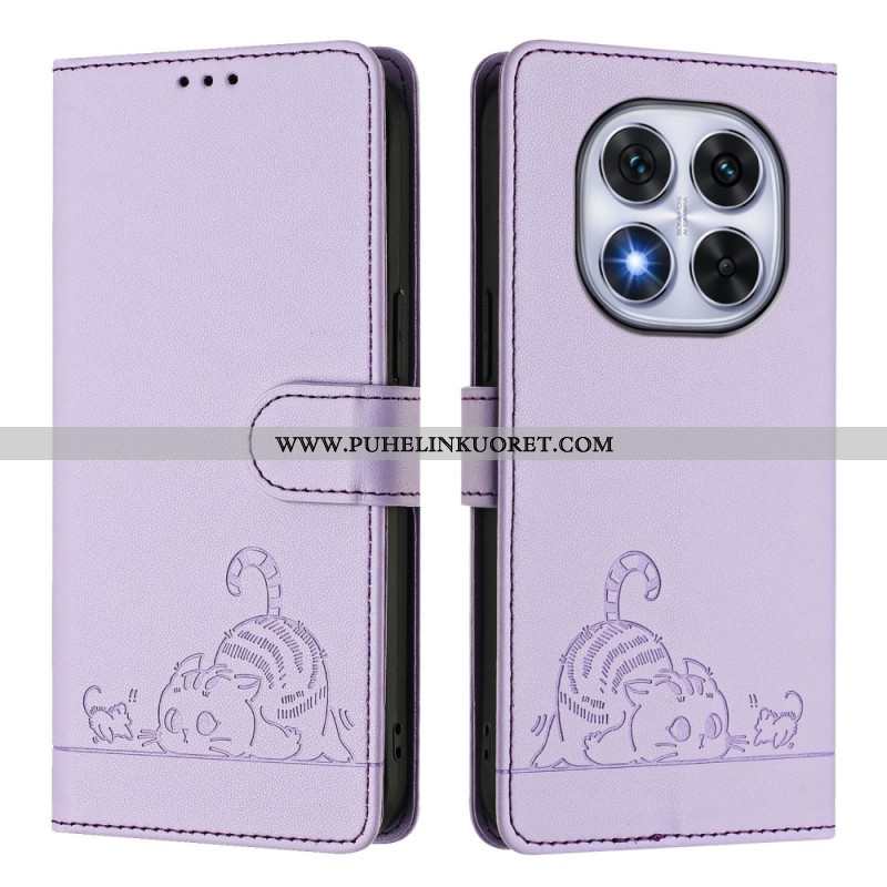 Kotelot Xiaomi Redmi Note 14 Pro 5g Rfid-suojattu Kissakuvio