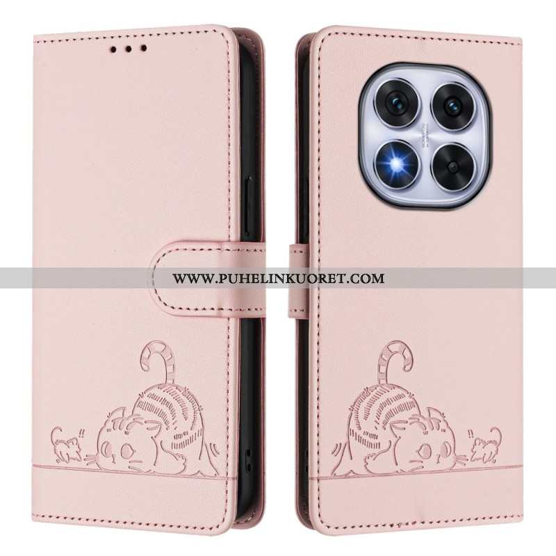 Kotelot Xiaomi Redmi Note 14 Pro 5g Rfid-suojattu Kissakuvio