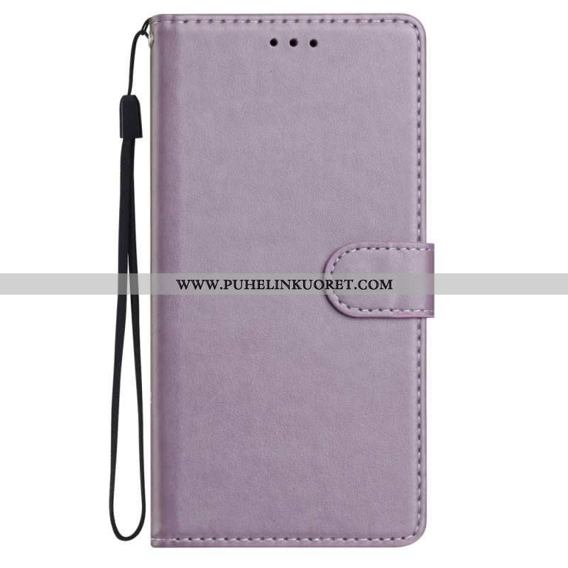 Kotelot Xiaomi Redmi Note 14 Pro 5g Puhelinkuoret Yksivärinen Tekonahka Hihnalla