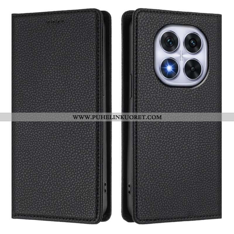 Nahkakotelo Xiaomi Redmi Note 14 Pro 5g Teksturoitu Rfid Suojakuori