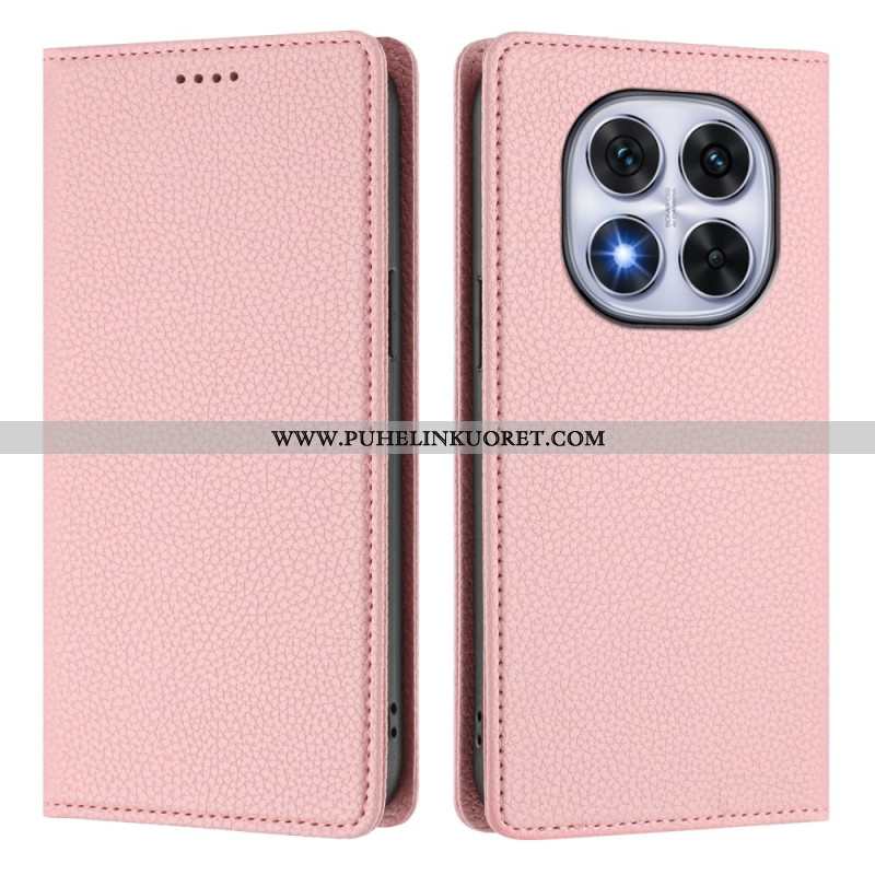 Nahkakotelo Xiaomi Redmi Note 14 Pro 5g Teksturoitu Rfid Suojakuori