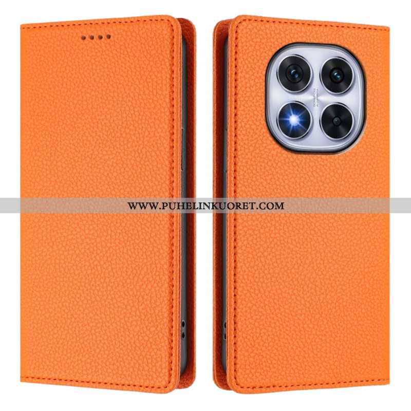 Nahkakotelo Xiaomi Redmi Note 14 Pro 5g Teksturoitu Rfid Suojakuori