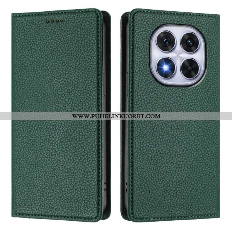 Nahkakotelo Xiaomi Redmi Note 14 Pro 5g Teksturoitu Rfid Suojakuori