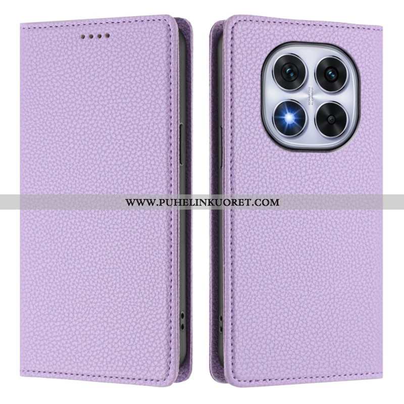 Nahkakotelo Xiaomi Redmi Note 14 Pro 5g Teksturoitu Rfid Suojakuori