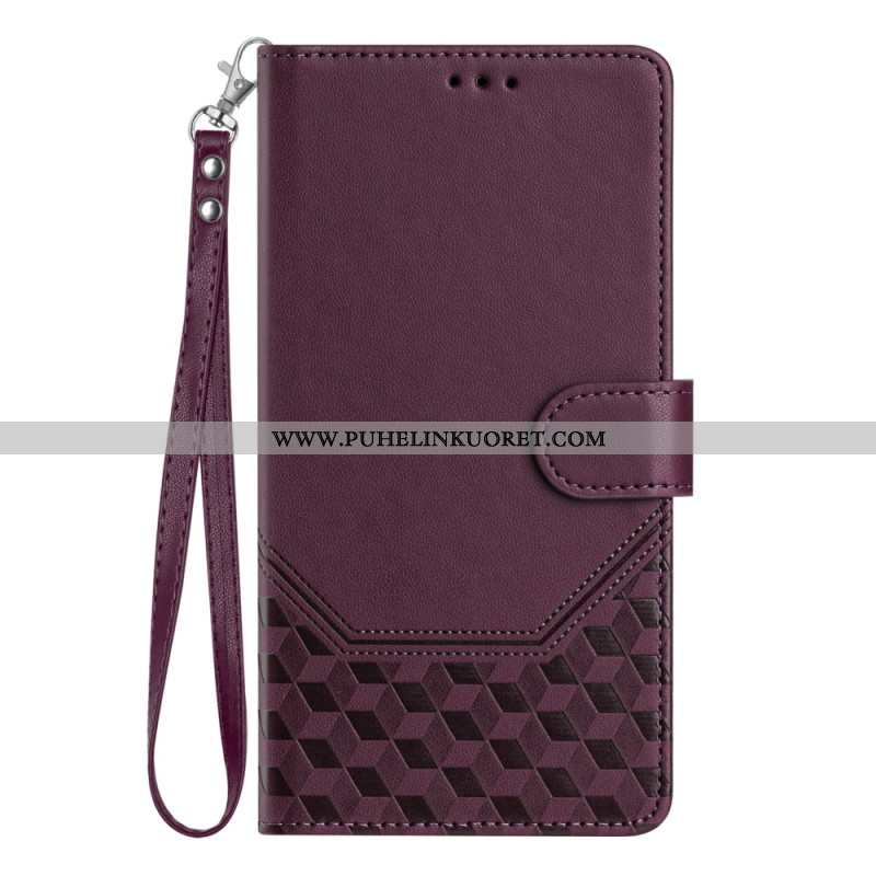 Nahkakotelo Xiaomi Redmi Note 14 Pro 5g Hunajakennokuvioinen