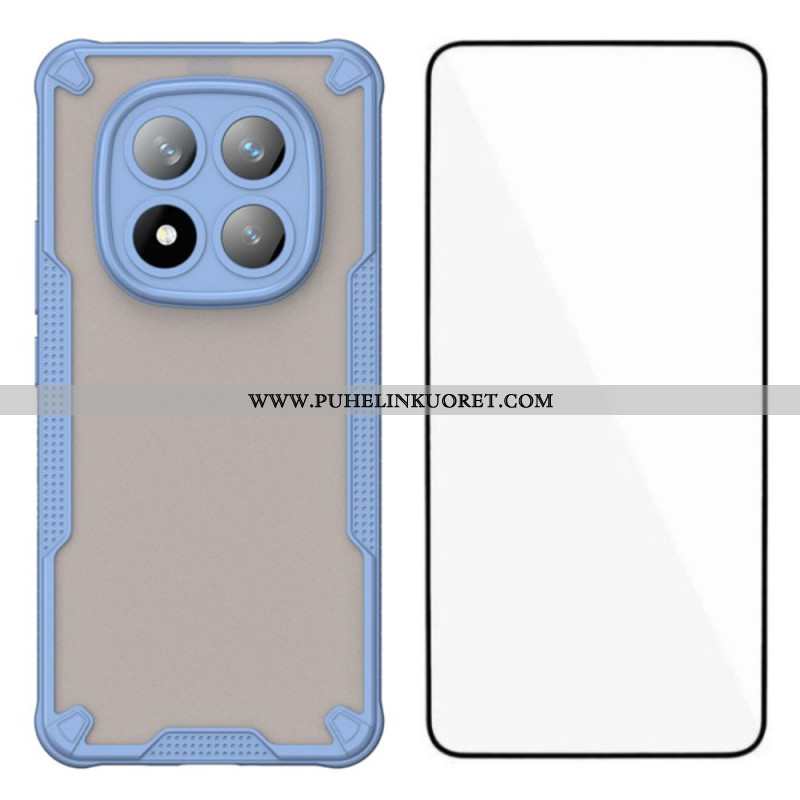 Kuori Xiaomi Redmi Note 14 Pro Plus 5g Puoliläpinäkyvä Silikoni Karkaistulla Lasisella Näytönsuojall