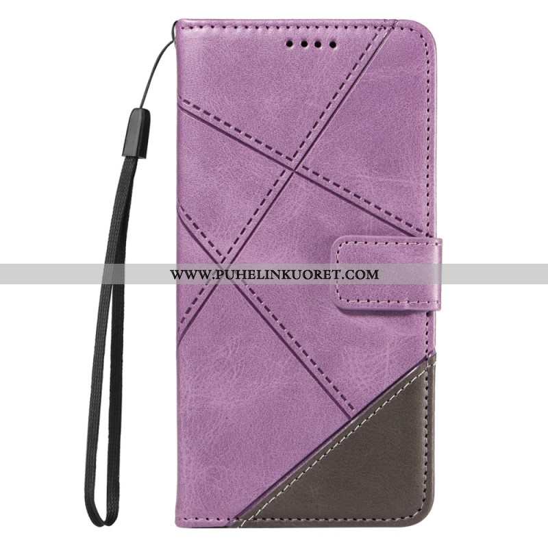 Kotelot Xiaomi Redmi Note 14 Pro Plus 5g Kaksivärinen Raidallinen Strap-on Suojakuori