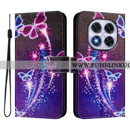 Nahkakotelo Xiaomi Redmi Note 14 Pro Plus 5g Juhlava Perhoskuvio